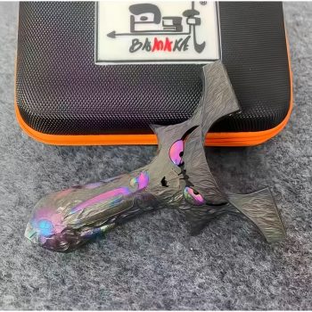 Collectible Titanium Alloy Slingshot with Engraved Pattern