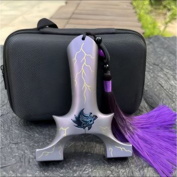 Titanium Alloy Blue-Finished Dragon Tooth Style Slingshot