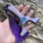 Titanium Alloy Blue-Finished Dragon Tooth Style Slingshot
